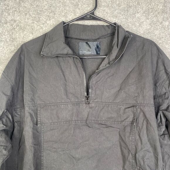 Oak + Fort Boxy Jacket Coat Cotton Nylon Adult Small Black Utility Cargo - Picture 2 of 10